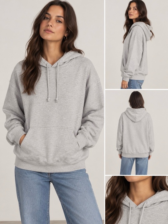 TNA Tops - TNA Light Gray Pullover Hoodie - Women's Casual Sweatshirt
